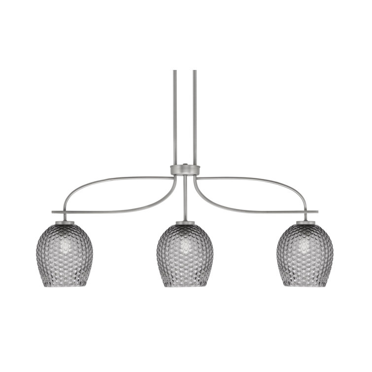 Mercer41 Waldes 3 Light Matte Black Kitchen Island Pendant Wayfair